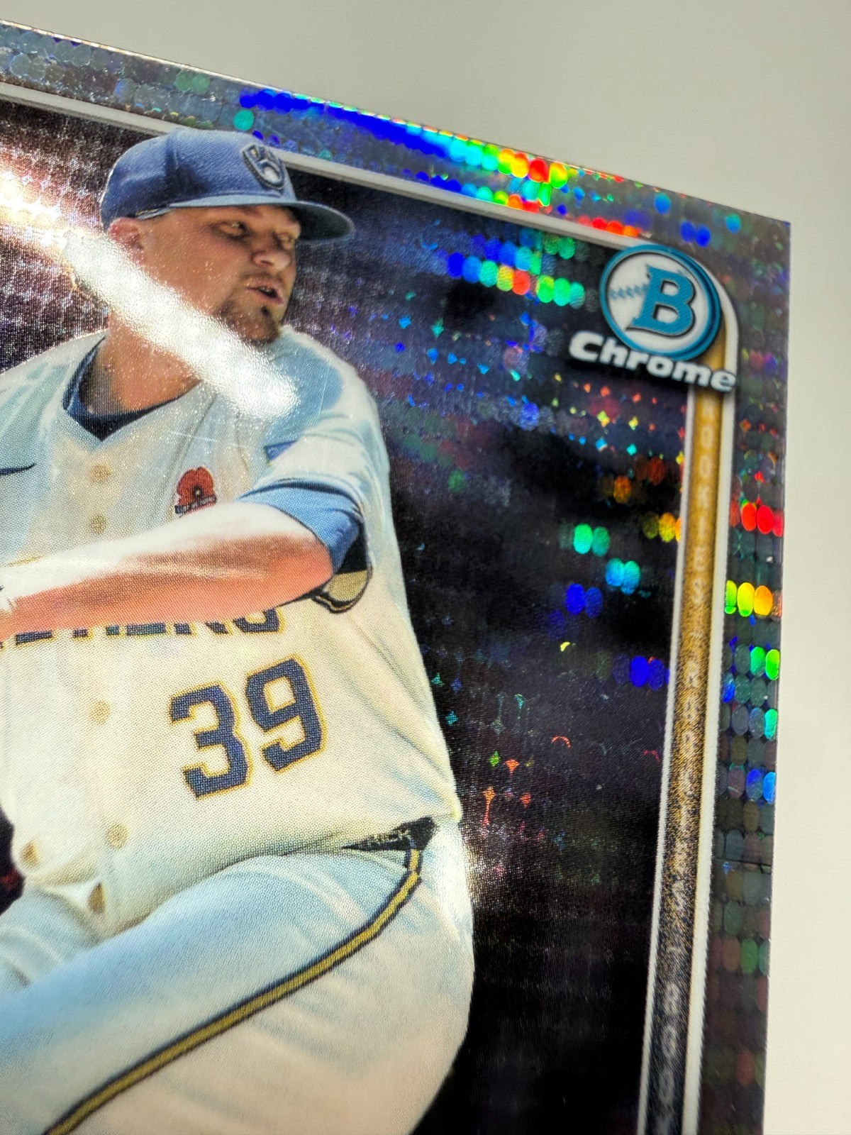 Chad Patrick 2025 Bowman Chrome Pulsar Refractor RC /399 #28 Brewers