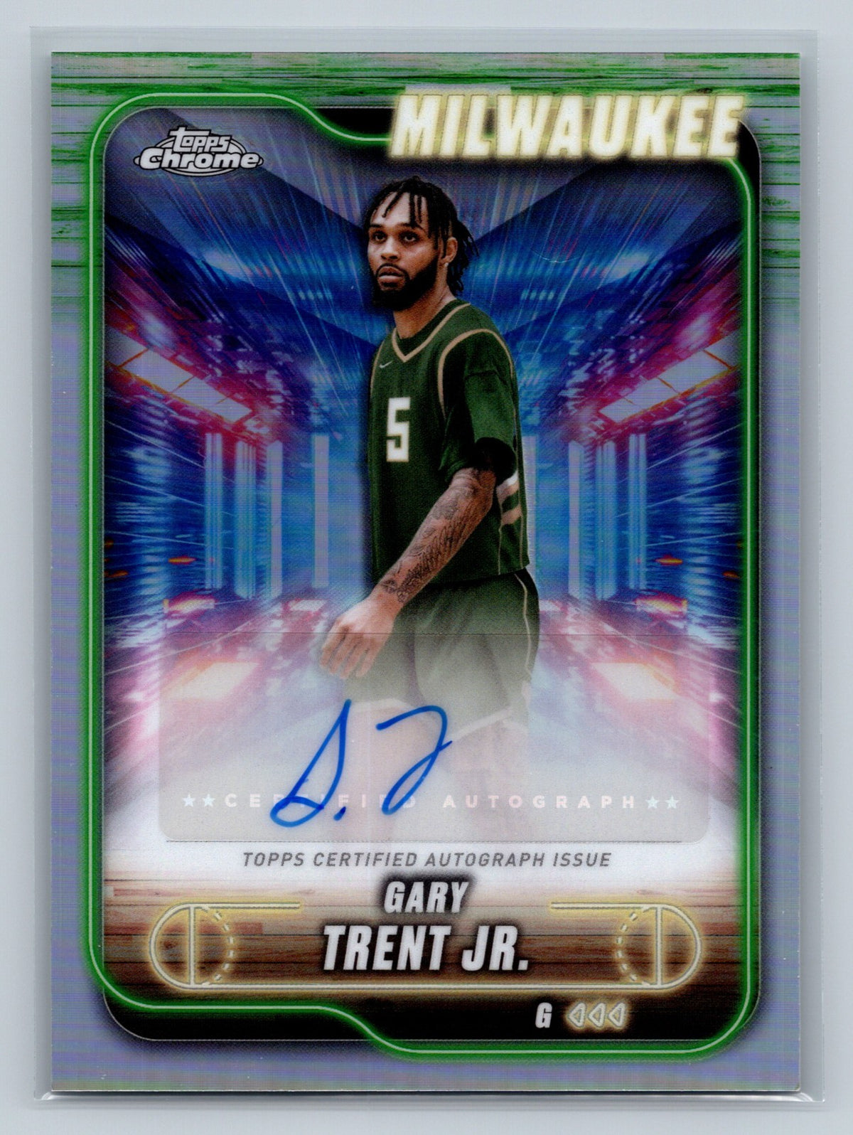 Gary Trent Jr. 2024-25 Topps Chrome Refractor Auto #TCA-GT Bucks