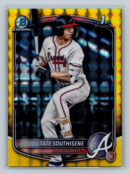 Tate Southisene 2025 Bowman Draft Chrome 1st Yellow Geometric Refractor /75