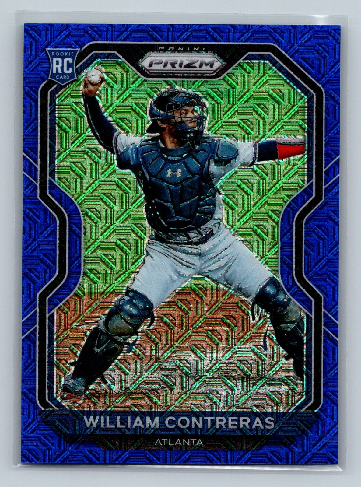 William Contreras 2021 Panini Prizm Tier II Blue Mojo Prizm RC /199 #105 Braves