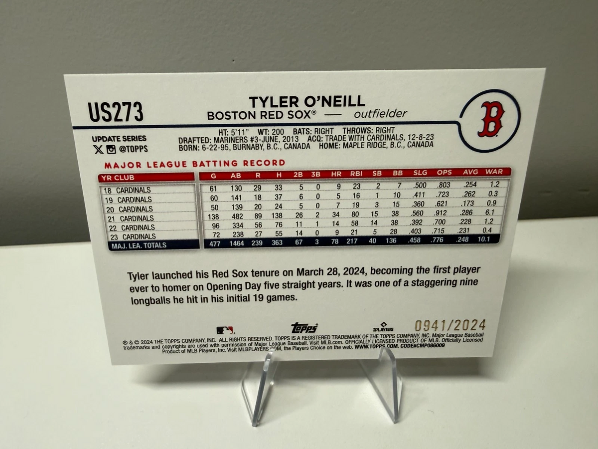 Tyler O'neill 2024 Topps Update Series Gold /2024 #US273 Red Sox