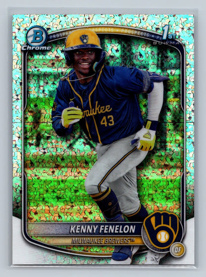Kenny Fenelon 2025 Bowman Chrome 1st Mini Diamond Refractor #BCP-190 Brewers