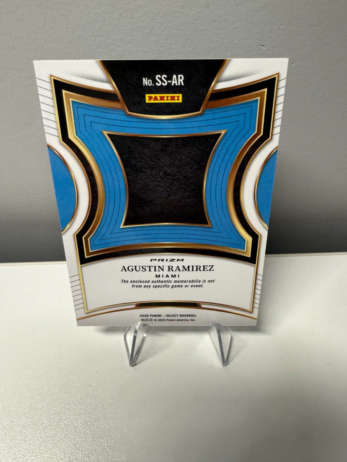 Agustin Ramirez 2025 Panini Select Selective Swatches Silver Prizm RC #SS-AR