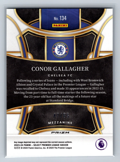 Conor Gallagher 2023-24 Panini Select Premier League White Ice Prizm /85 #134