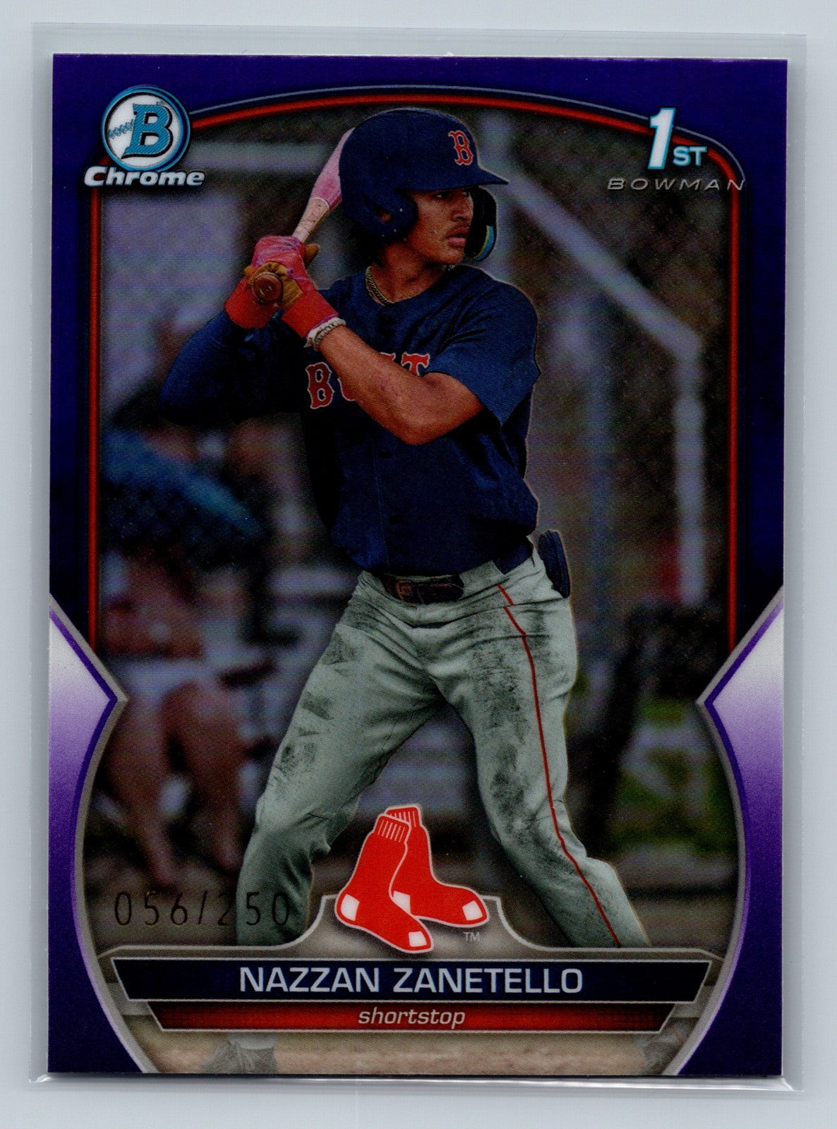 Nazzan Zanetello 2023 Bowman Draft Chrome 1st Purple Refractor /250 #BDC-3
