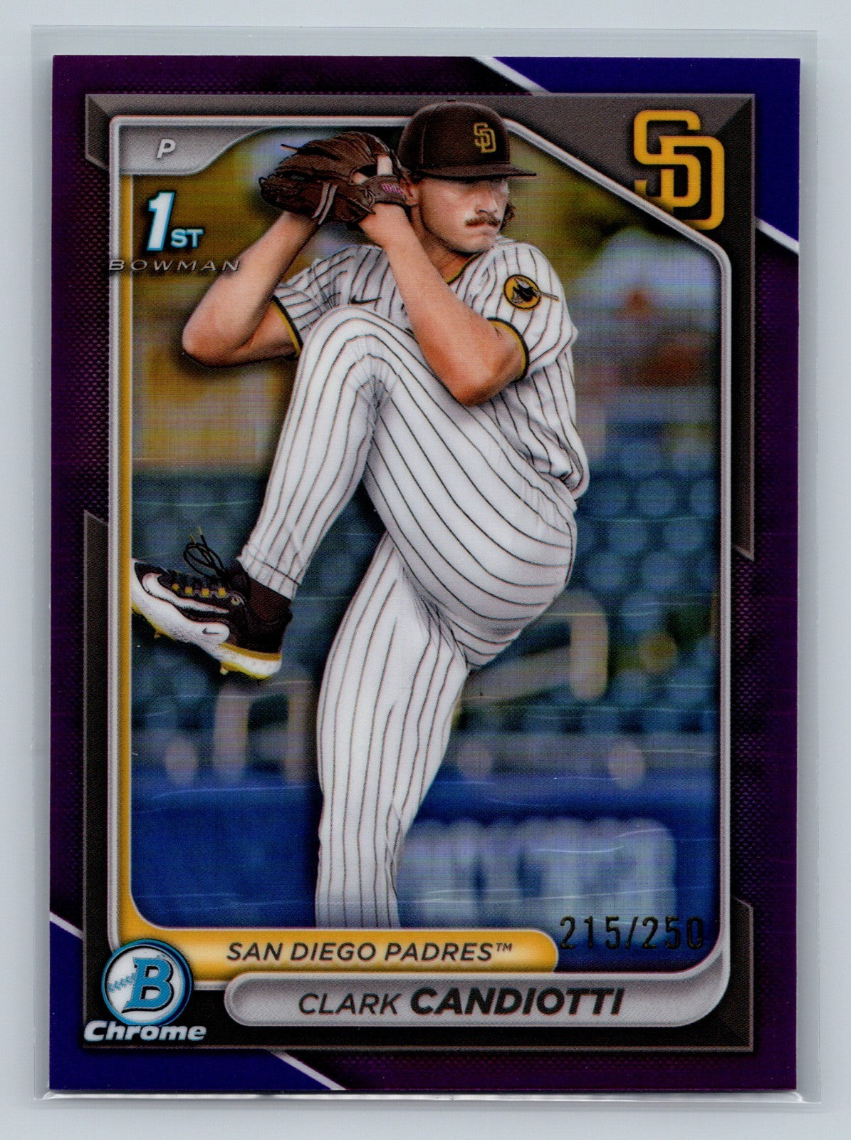 Clark Candiotti 2024 Bowman Draft Chrome 1st Purple Refractor /250 #BDC-151
