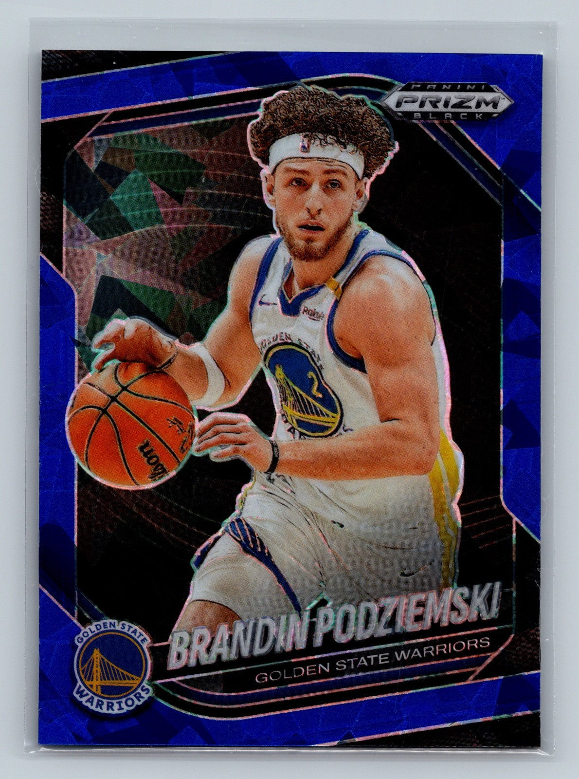 Brandin Podziemski 2024-25 Panini Prizm Black Blue Ice Prizm RC /125 #143