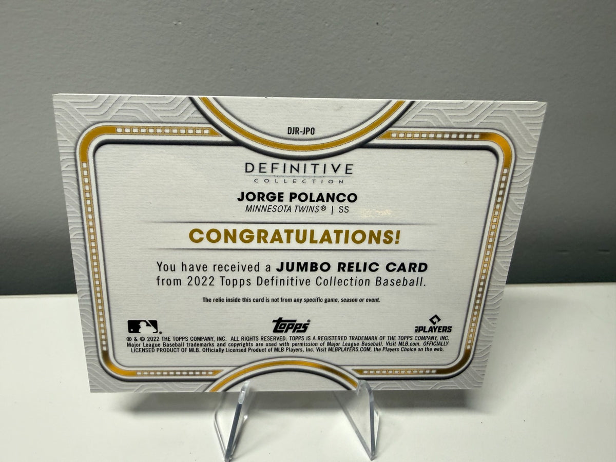 Jorge Polanco 2022 Topps Definitive Jumbo Relic /35 #DJR-JPO Twins