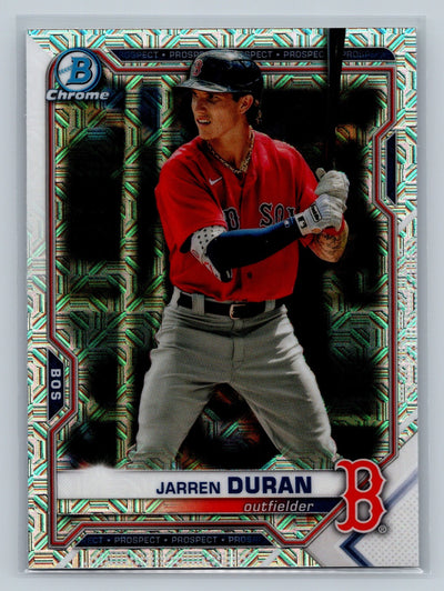 Jarren Duran 2021 Bowman Chrome Prospects Mojo Refractor #BCP-135 Red Sox