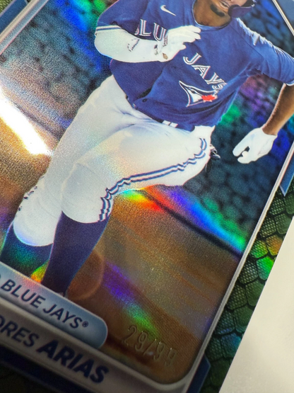 Andres Arias 2024 Bowman Chrome 1st Green Reptilian Refractor /99 #BCP-236