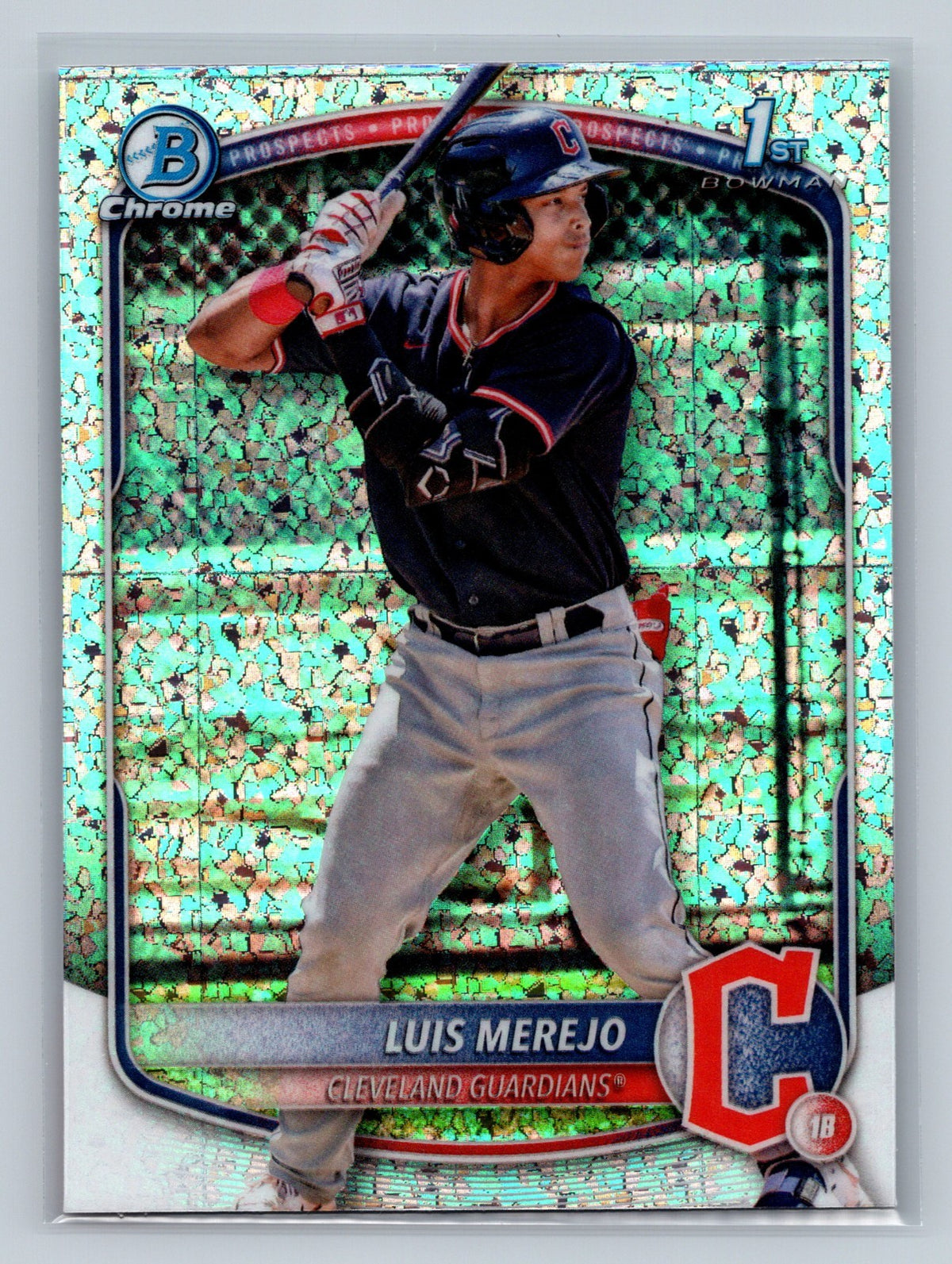 Luis Merejo 2025 Bowman Chrome 1st Mini Diamond Refractor #BCP-140 Guardians