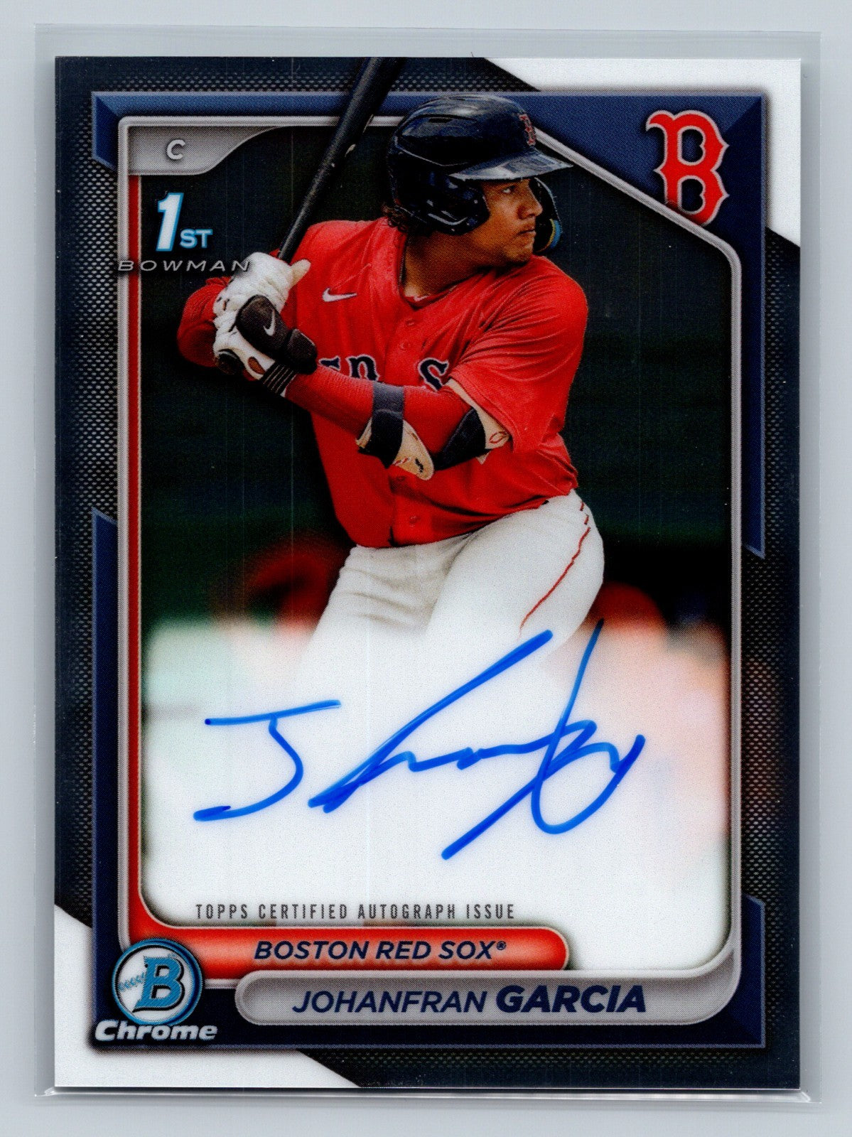 Johanfran Garcia 2024 Bowman Chrome 1st Auto #CPA-JG Red Sox