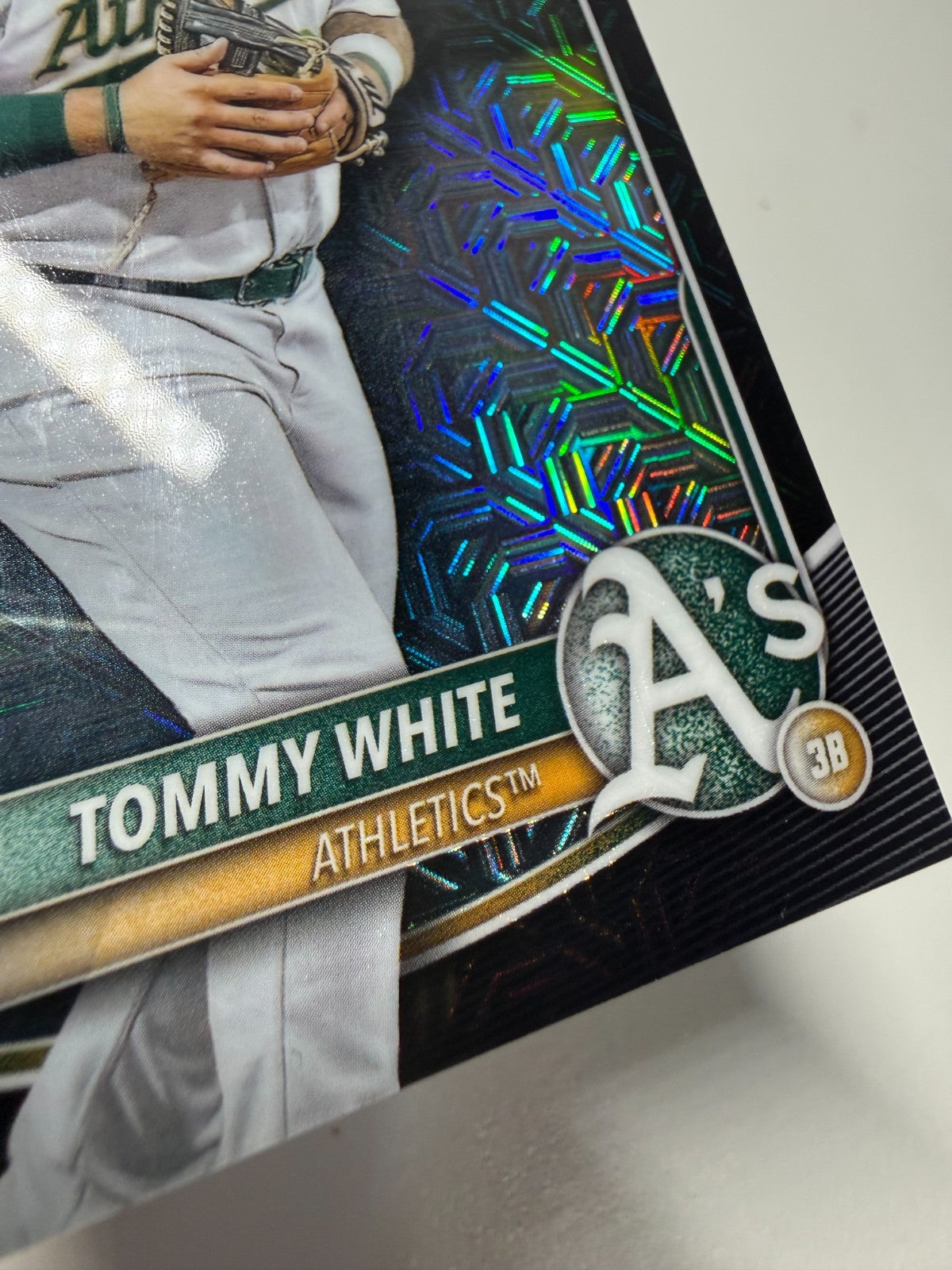 Tommy White 2025 Bowman Chrome 1st Black Mojo Refractor /10 #BCP-251 Athletics