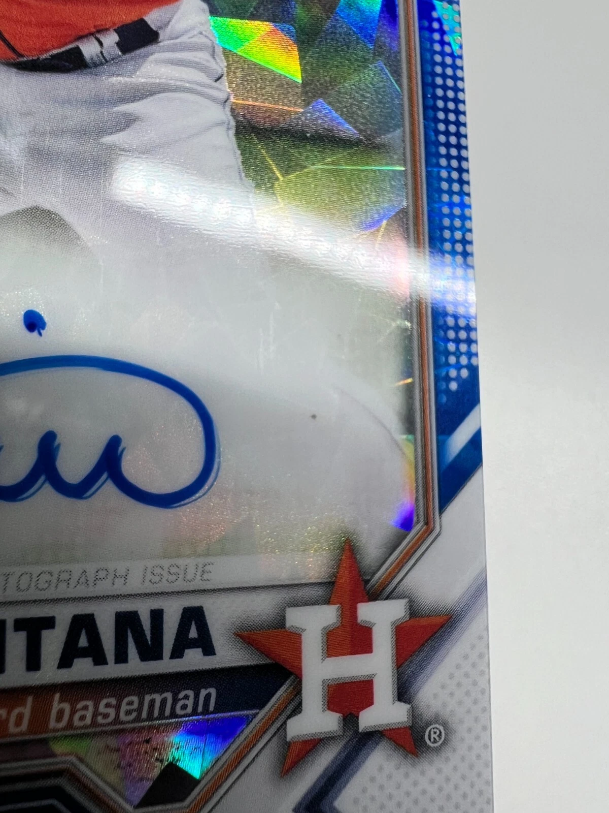 Luis Santana 2021 Bowman Chrome 1st Sapphire Edition Auto #BSPA-LS Astros