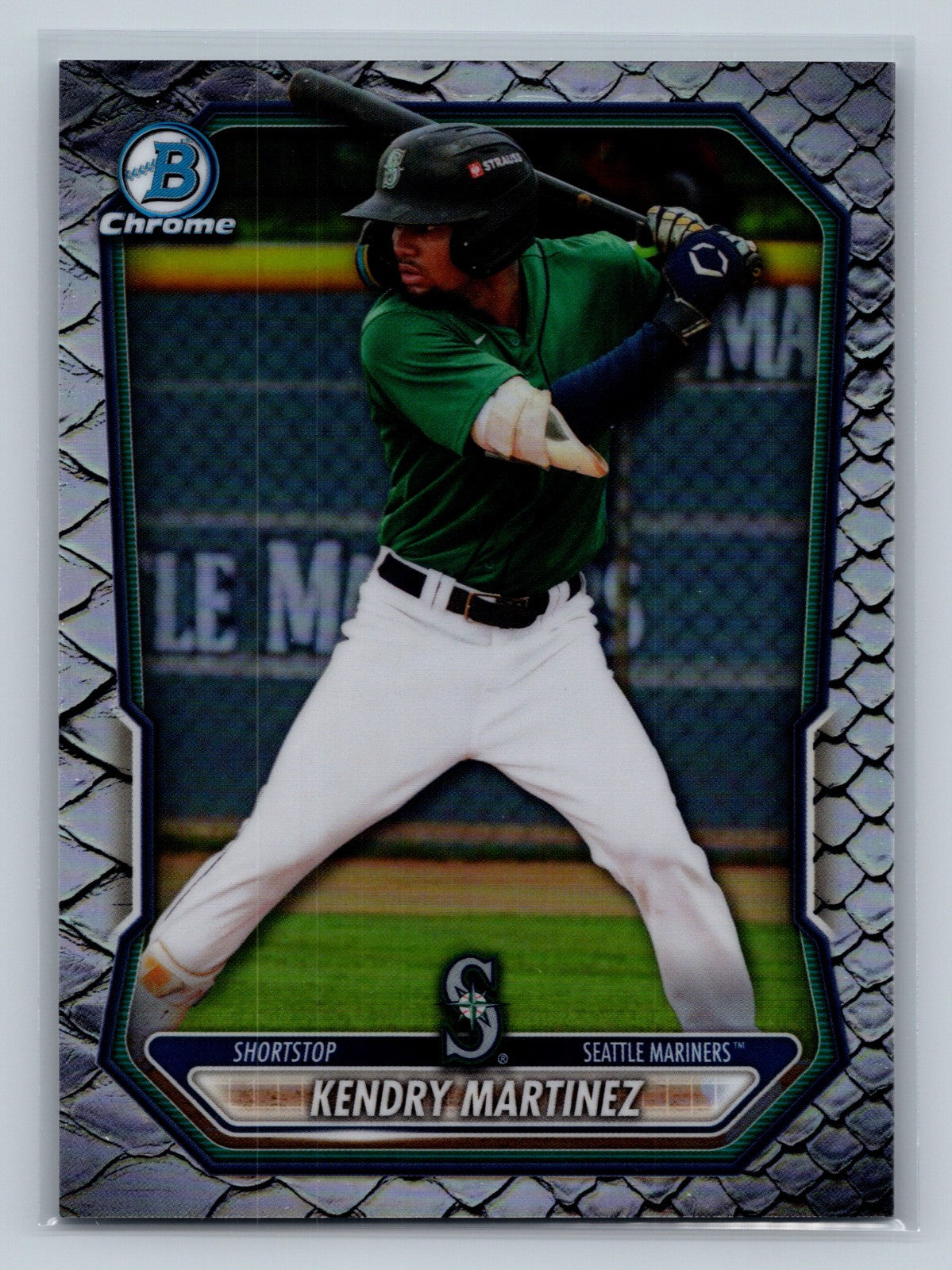 Kendry Martinez 2026 Bowman Chrome Prospect Reptilian Refractor #BCP-89 Mariners
