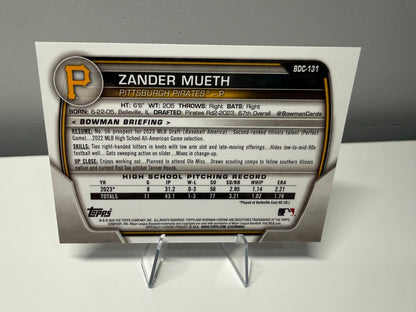 Zander Mueth 2023 Bowman Draft Chrome 1st Rose Gold Refractor /10 #BDC-131