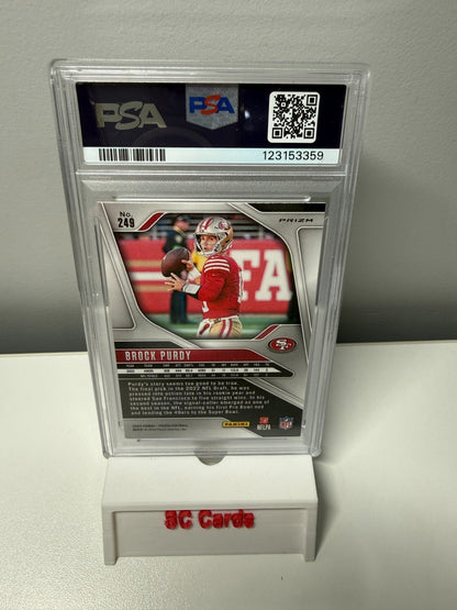 Brock Purdy 2024 Panini Prizm Silver Disco Prizm #249 49ERS PSA 9 MINT