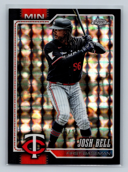 Josh Bell 2026 Topps Chrome Black Geometric Refractor /10 #24 Twins