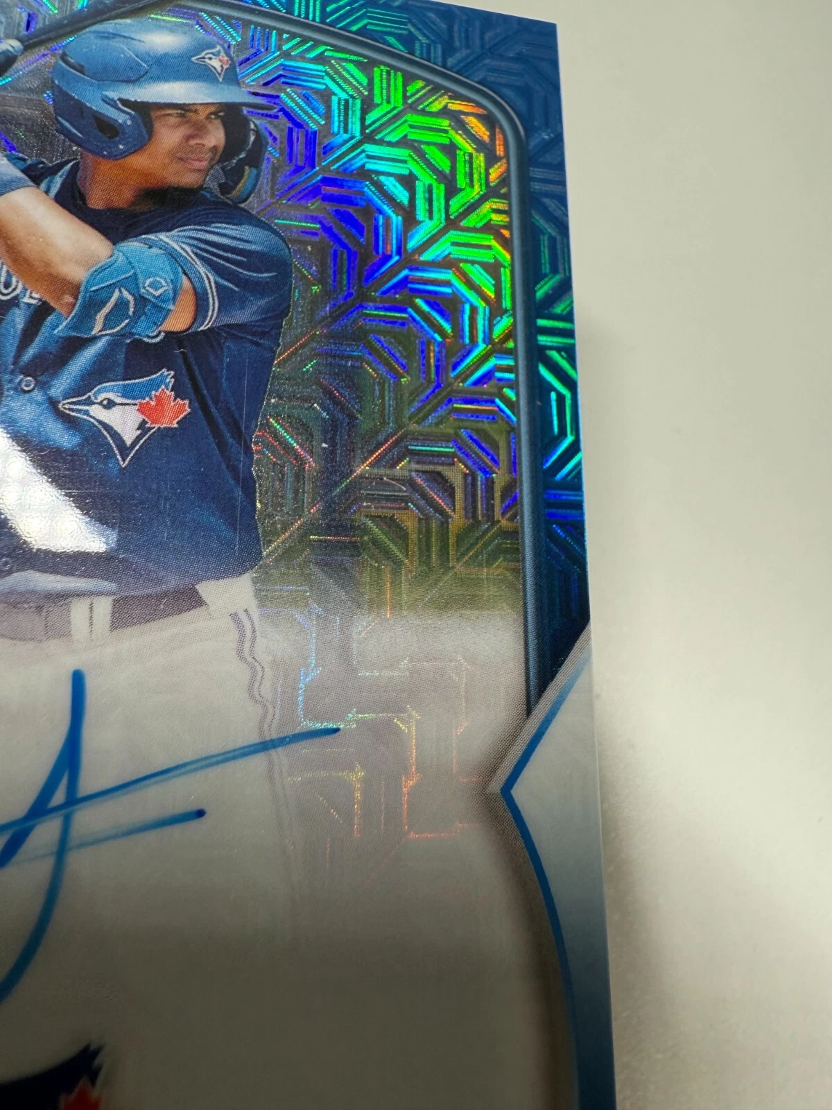 Yhoangel Aponte 2023 Bowman Chrome Mega Box Blue Mojo Refractor Auto /150