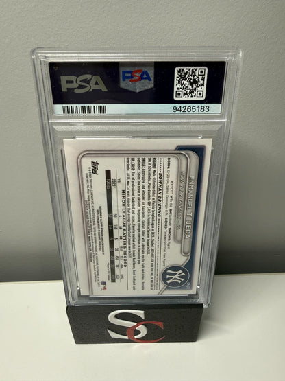 Enmanuel Tejeda 2024 Bowman Chrome 1st HTA Gold Lava Refractor Auto /50 PSA 10
