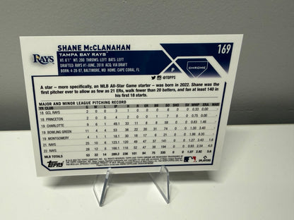 Shane McClanahan 2023 Topps Chrome Logofractor Purple Refractor /250 #169 Rays