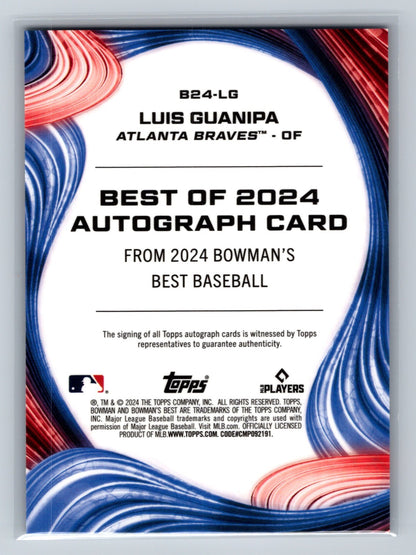 Luis Guanipa 2024 Bowman's Best Auto #B24-LG Braves
