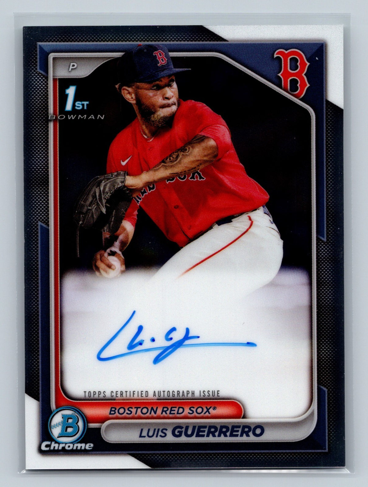 Luis Guerrero 2024 Bowman Chrome 1st Auto #CPA-LG Red Sox