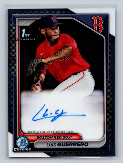 Luis Guerrero 2024 Bowman Chrome 1st Auto #CPA-LG Red Sox