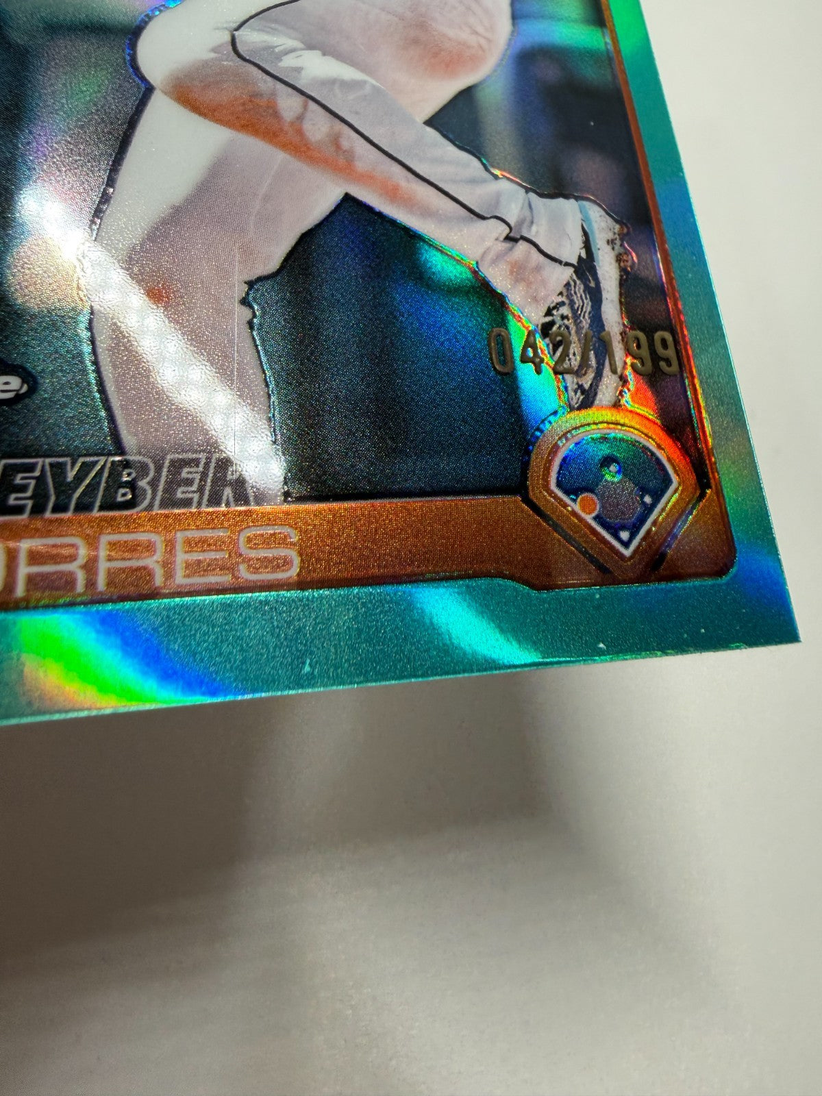 Gleyber Torres 2025 Topps Chrome Aqua Refractor /199 #190 Tigers
