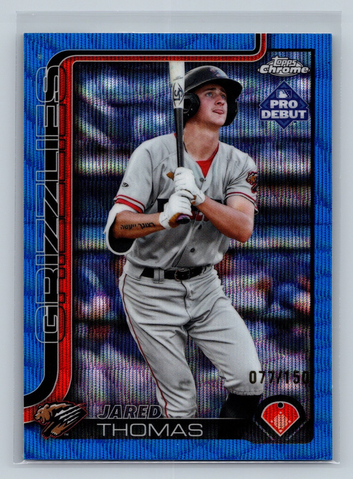 Jared Thomas 2025 Topps Pro Debut Chrome Blue Wave Refractor /150 #PDC-27