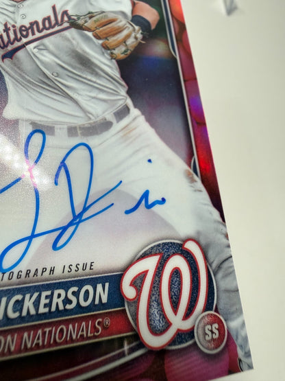 Luke Dickerson 2025 Bowman Chrome 1st Snack Pack Bubble Gum Refractor Auto /5