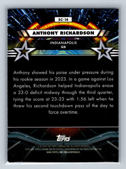 Anthony Richardson 2024 Topps Chrome Star Command #SC-14 Colts