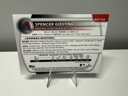 Spencer Giesting 2025 Bowman Chrome 1st Fuchsia Geometric Refractor /299