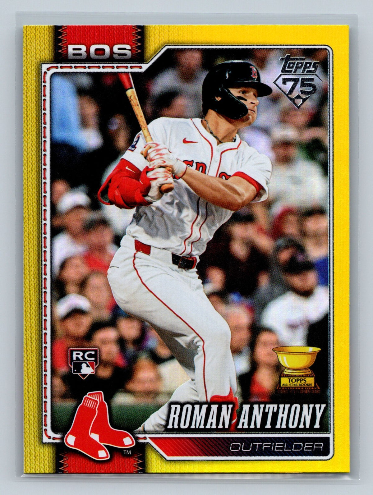 Roman Anthony 2026 Topps Series 1 Yellow Rainbow Foil RC /399 #189 Red Sox