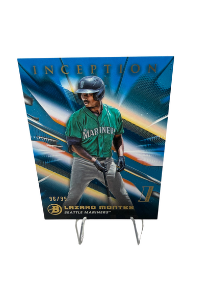 Lazaro Montes 2023 Bowman Inception Blue Foil /99 #64 Mariners
