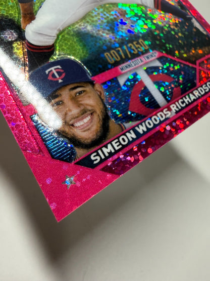 Simeon Woods Richardson 2023 Topps Chrome Magenta Speckle Refractor  RC /350