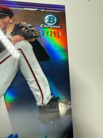 Tommy Henry 2019 Bowman Chrome 1st Purple Refractor Auto /250 #CDA-TH