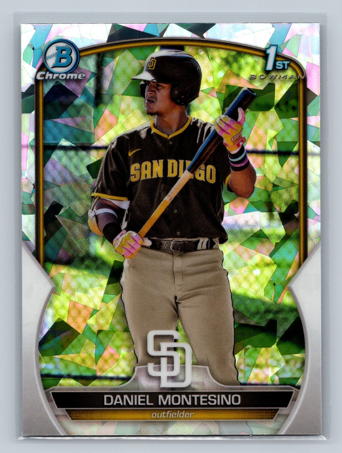 Daniel Montesino 2023 Bowman Chrome 1st Atomic Refractor #BCP-114 Padres