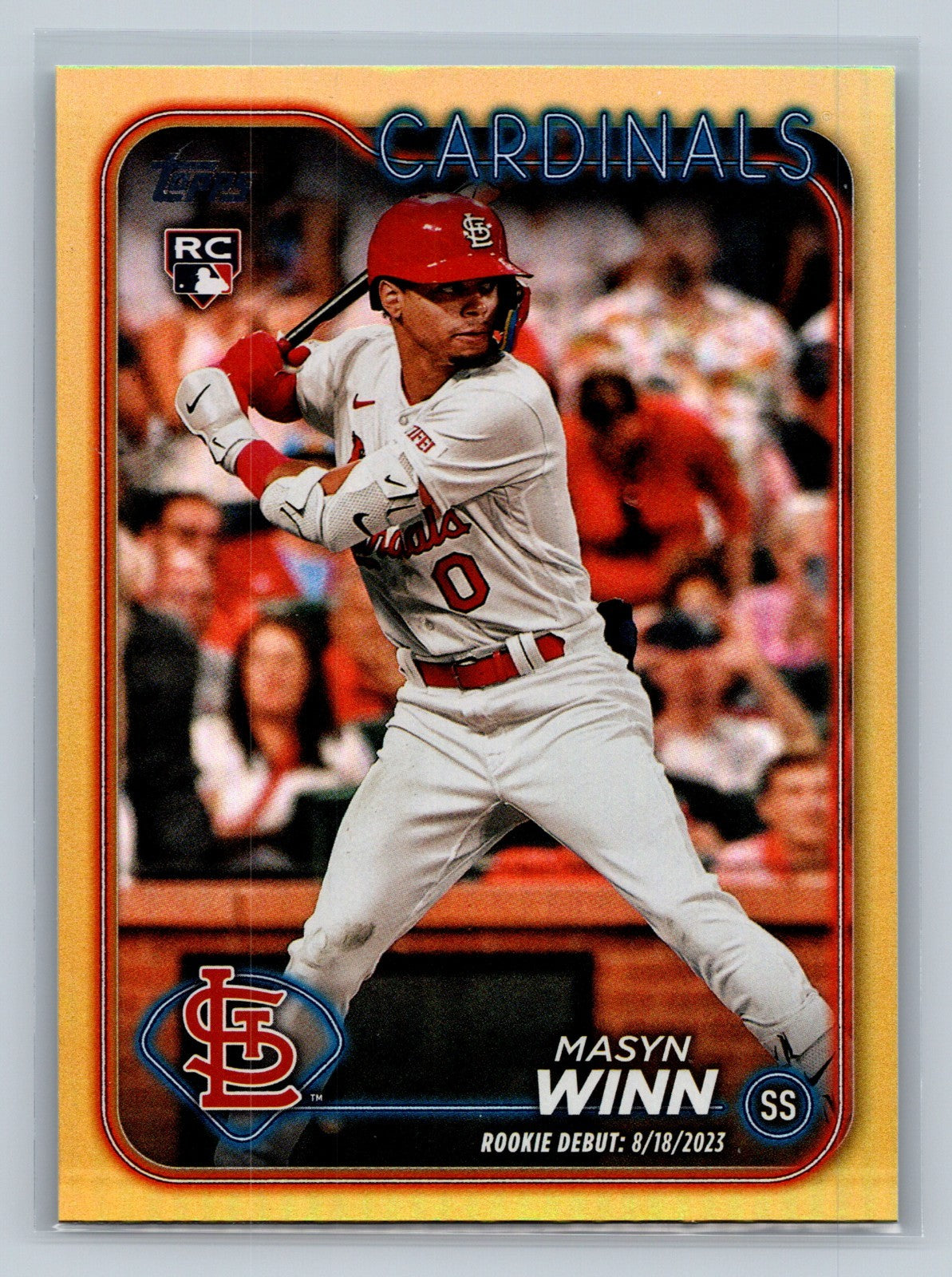 Masyn Winn 2024 Topps Update Series Rookie Debut Yellow RC #US272 Cardinals
