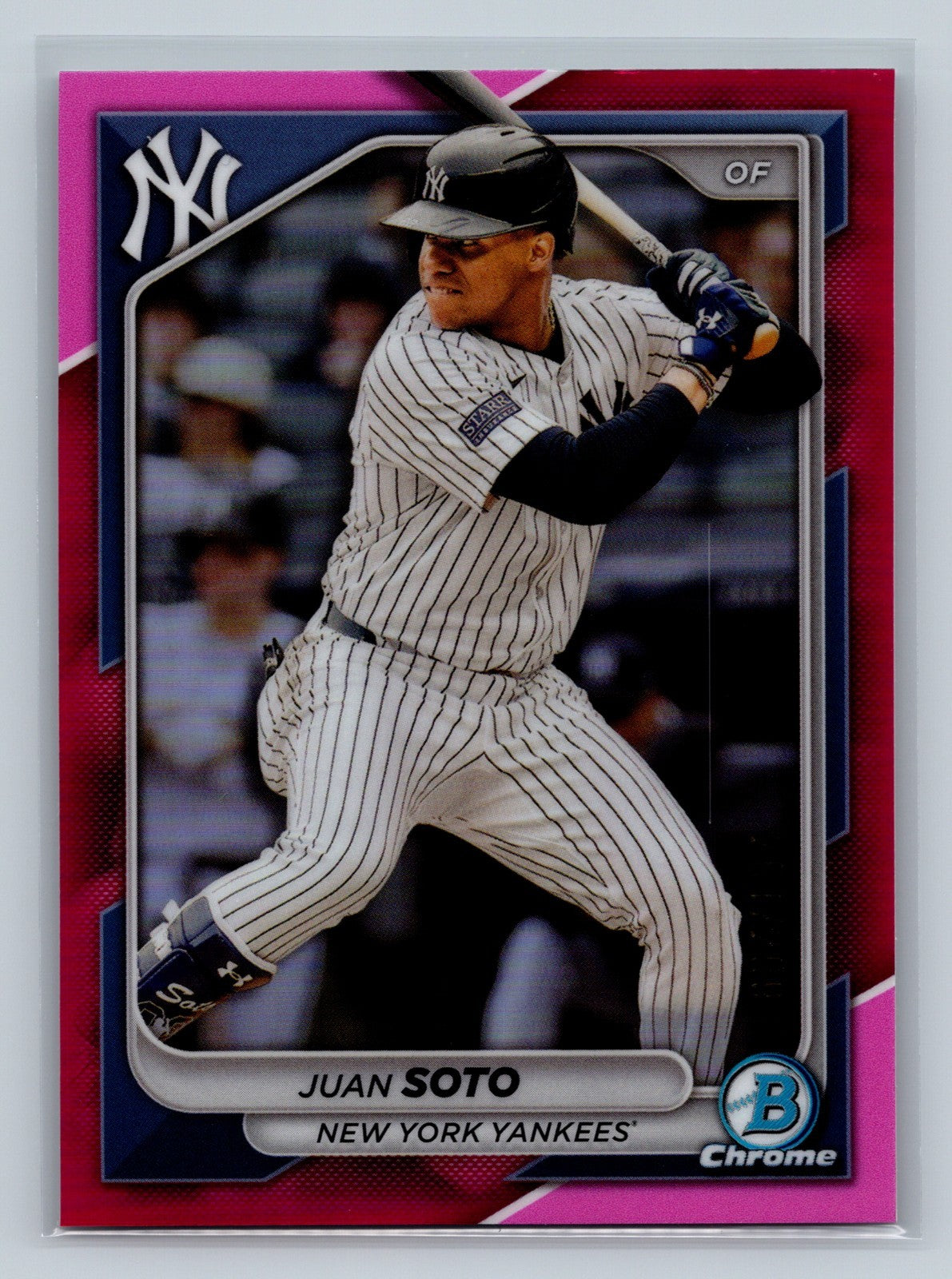 Juan Soto 2024 Bowman Chrome Fuchsia Refractor /299 #89 Yankees