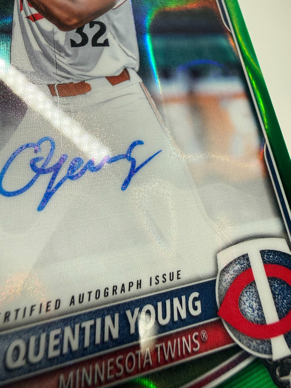 Quentin Young 2025 Bowman Draft Chrome 1st Green Lava Refractor Auto /99 #CPA-QY