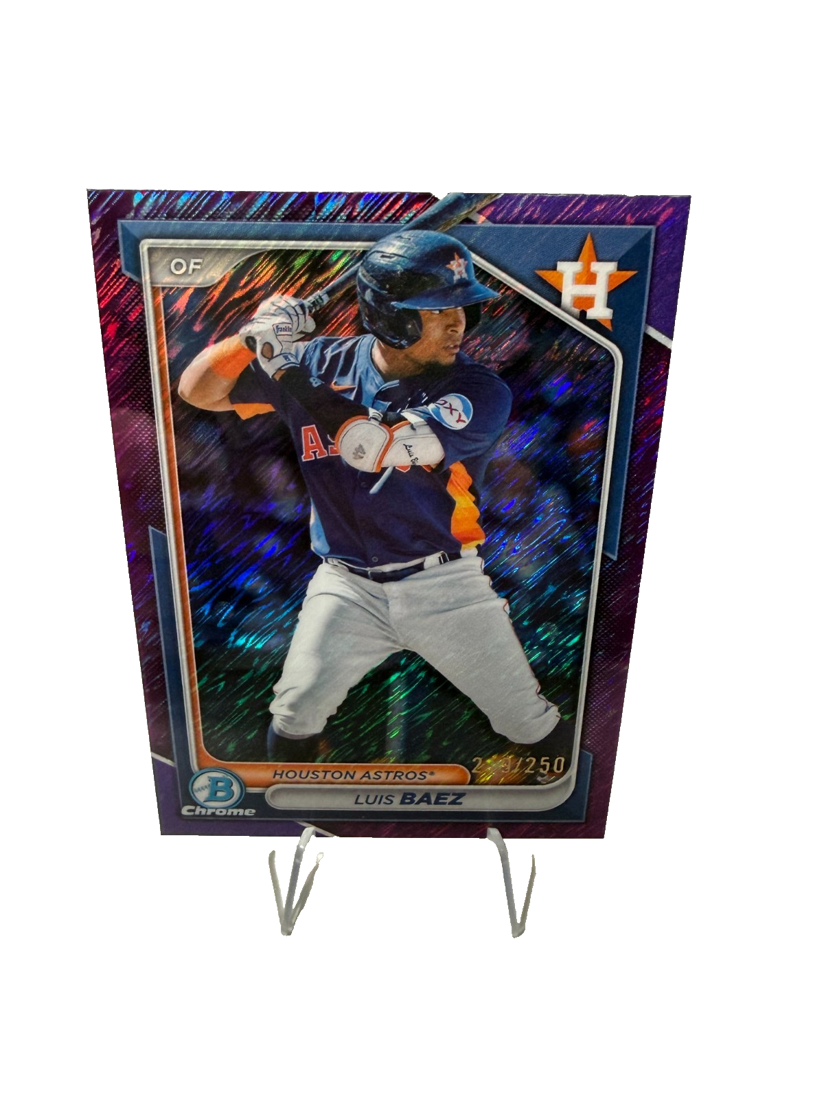Luis Baez 2024 Bowman Chrome Prospect Purple Shimmer Refractor /250 #BCP-248
