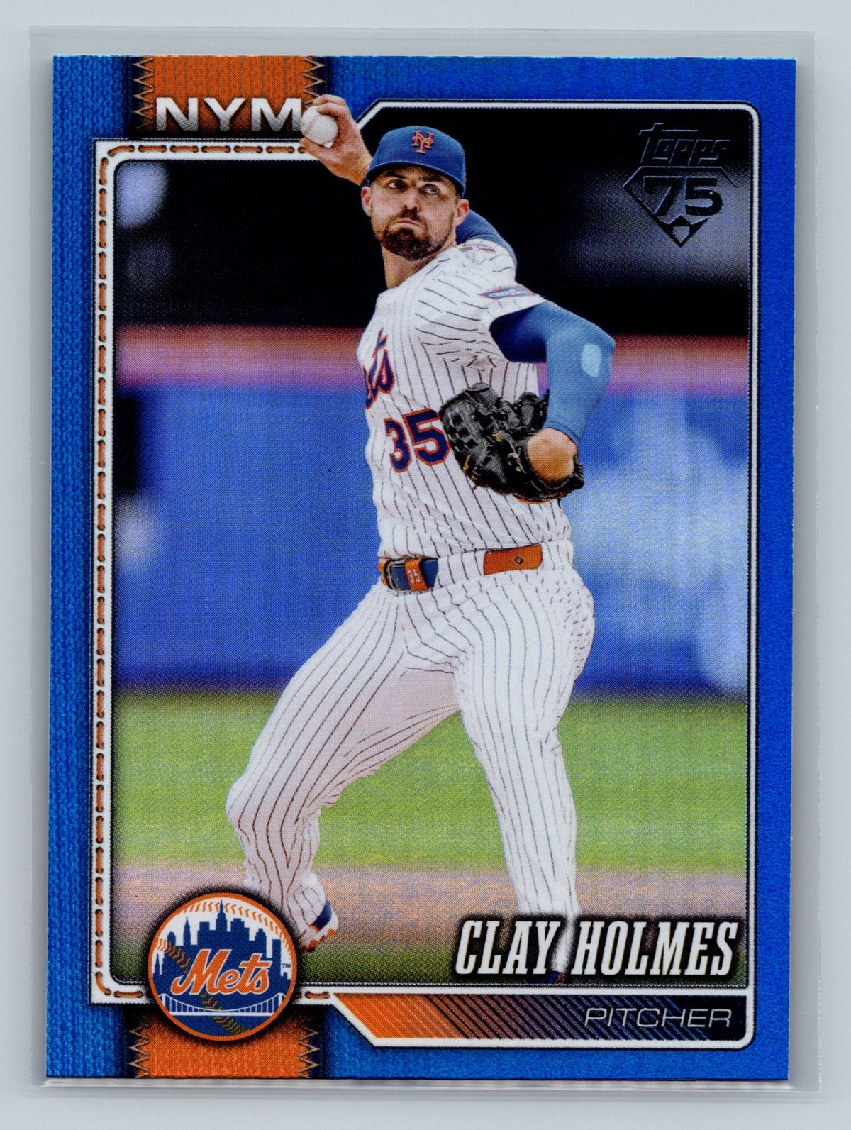 Clay Holmes 2026 Topps Series 1 Blue Rainbow Foil /150 #276 Mets