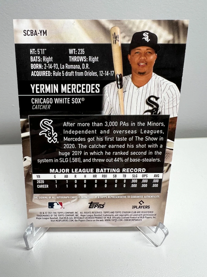 Yermin Mercedes 2021 Topps Stadium Club Auto RC #SCBA-YM White Sox