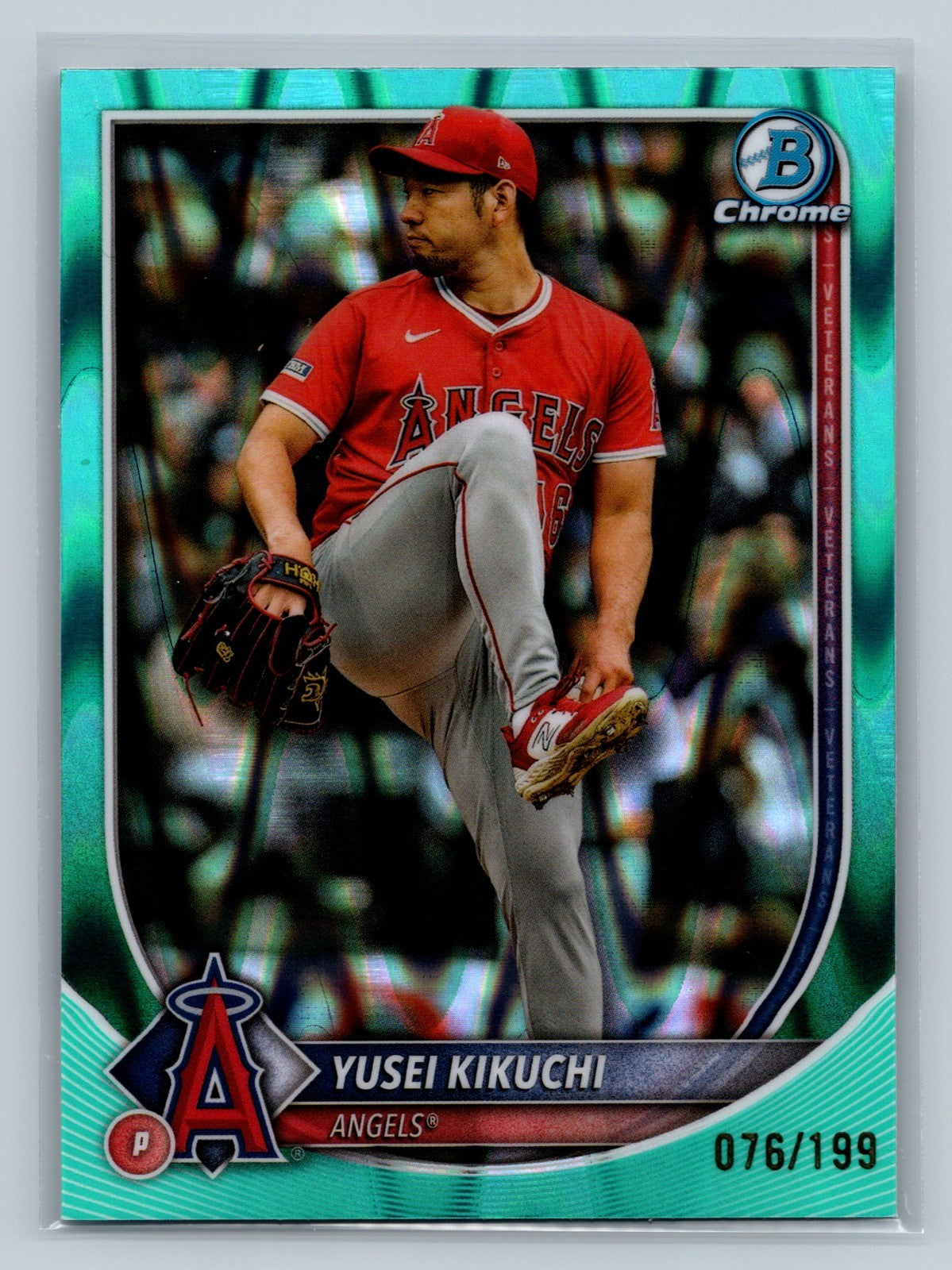 Yusei Kikuchi 2025 Bowman Chrome Aqua RayWave Refractor /199 #5 Angels