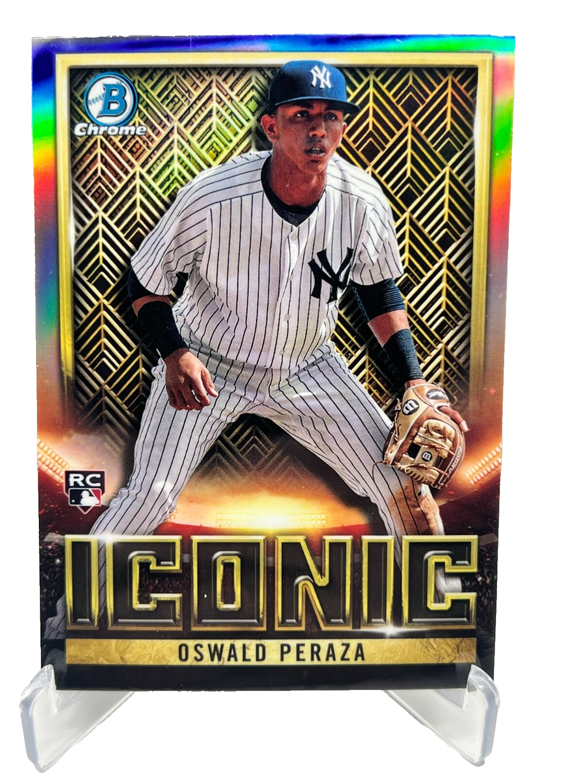 Oswald Peraza 2023 Bowman Chrome Iconic RC #BI-24 Yankees
