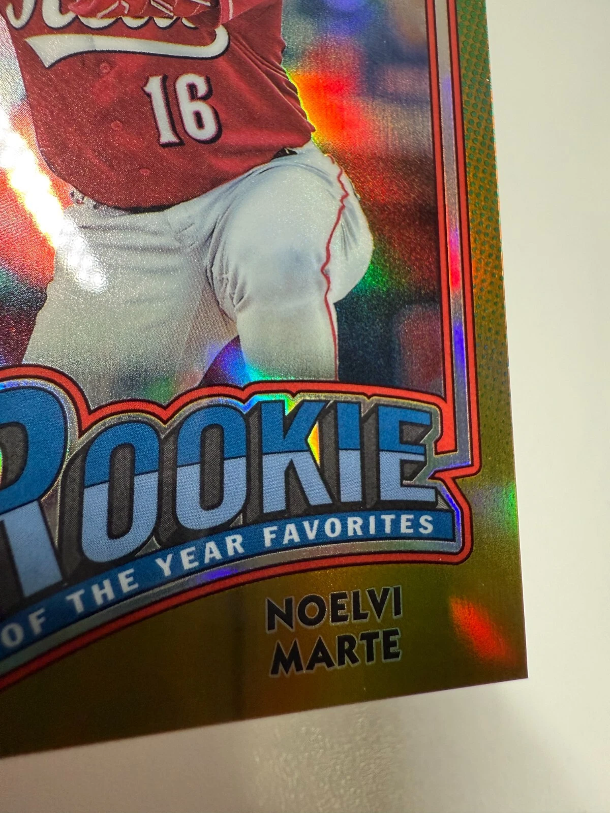 Noelvi Marte 2024 Bowman Chrome Rookie of The Year Favorites Gold Refractor /50