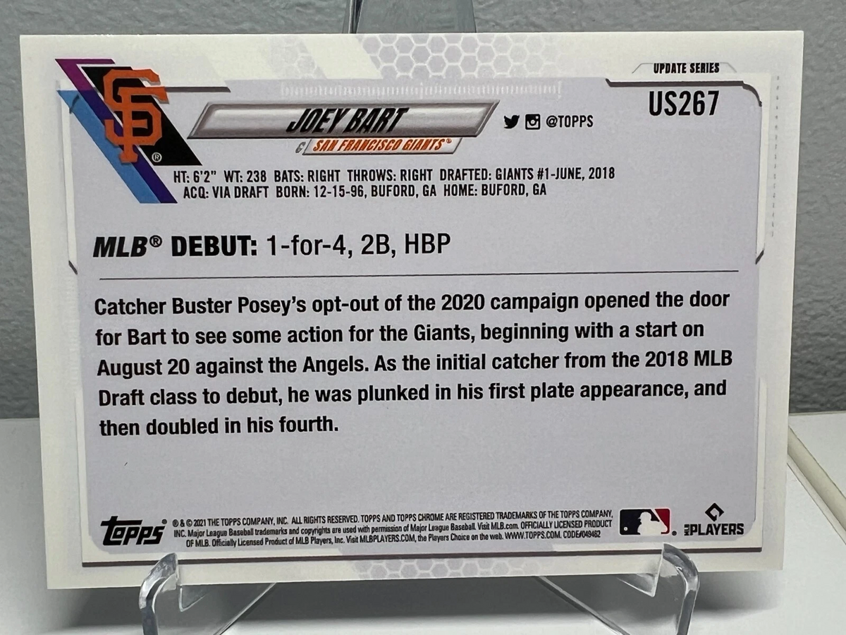 Joey Bart 2021 Topps Chrome Sapphire #US267 Giants