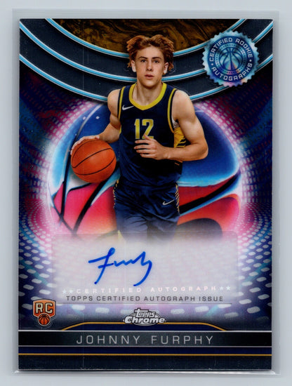 Johnny Furphy 2024-25 Topps Chrome Certified Rookie Auto RC #TCRA-JF Pacers