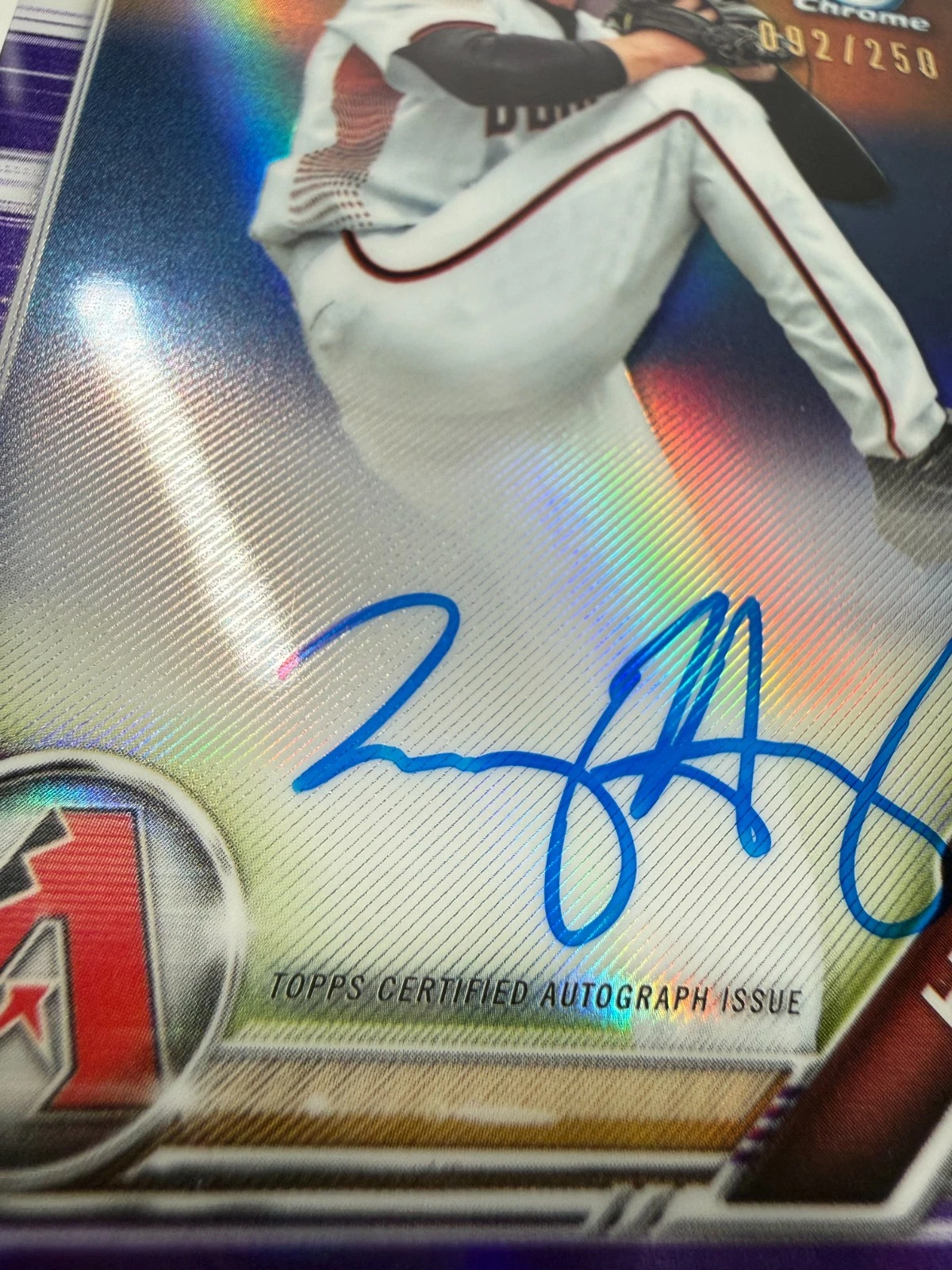 Tommy Henry 2019 Bowman Chrome 1st Purple Refractor Auto /250 #CDA-TH